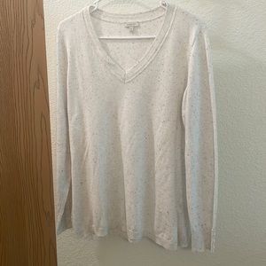 Talbots Women’s White Confetti Sweater Size Medium